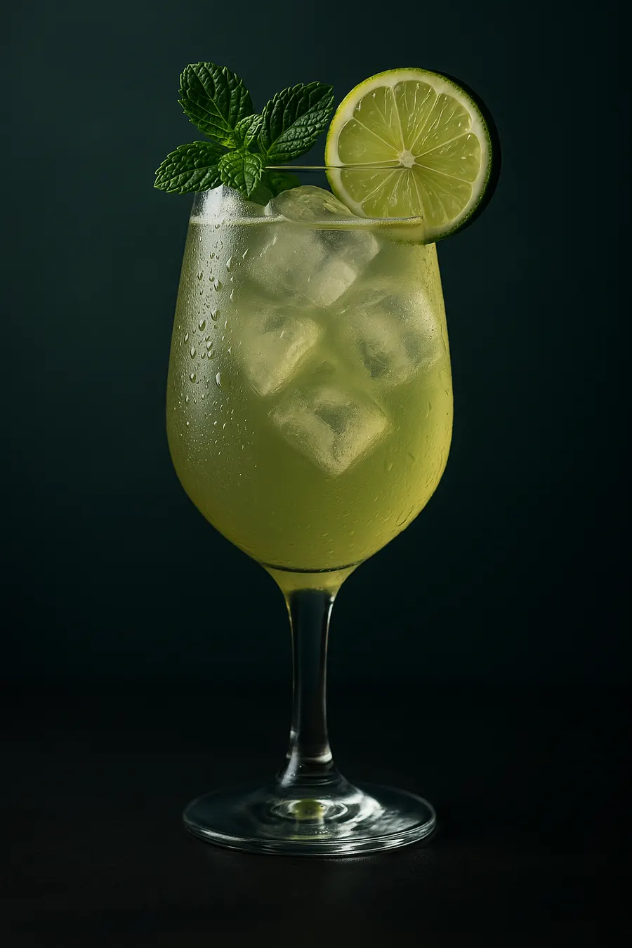 Maté glacé, menthe et citron vert